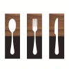 Cross-border best-selling knife, fork and spoon set tableware logo wooden sign rural home kitchen wall decoration wooden sign Item Picture